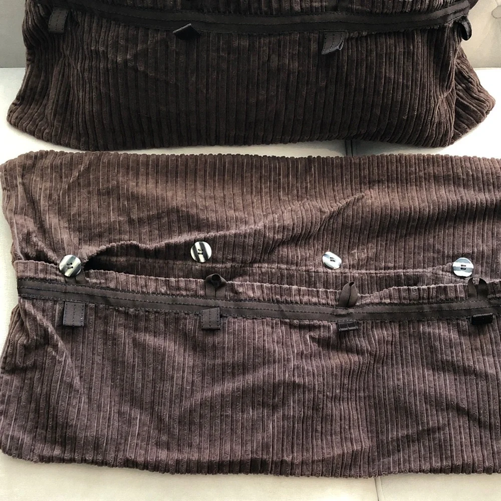 Brown Corduroy Pillow Cover Set